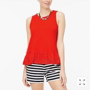NWT WOMENS REGULAR EYELET HEM TANK TOP